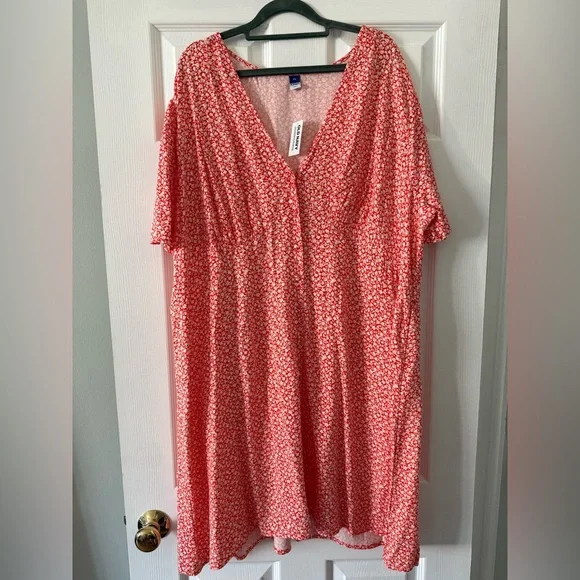 Old Navy Coral 3X Dress 🌞 NEW WITH TAGS - Picture 1 of 10